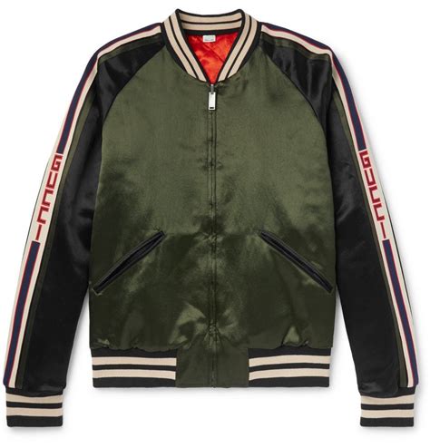 gucci green bomber jacket|Gucci camouflage jacket.